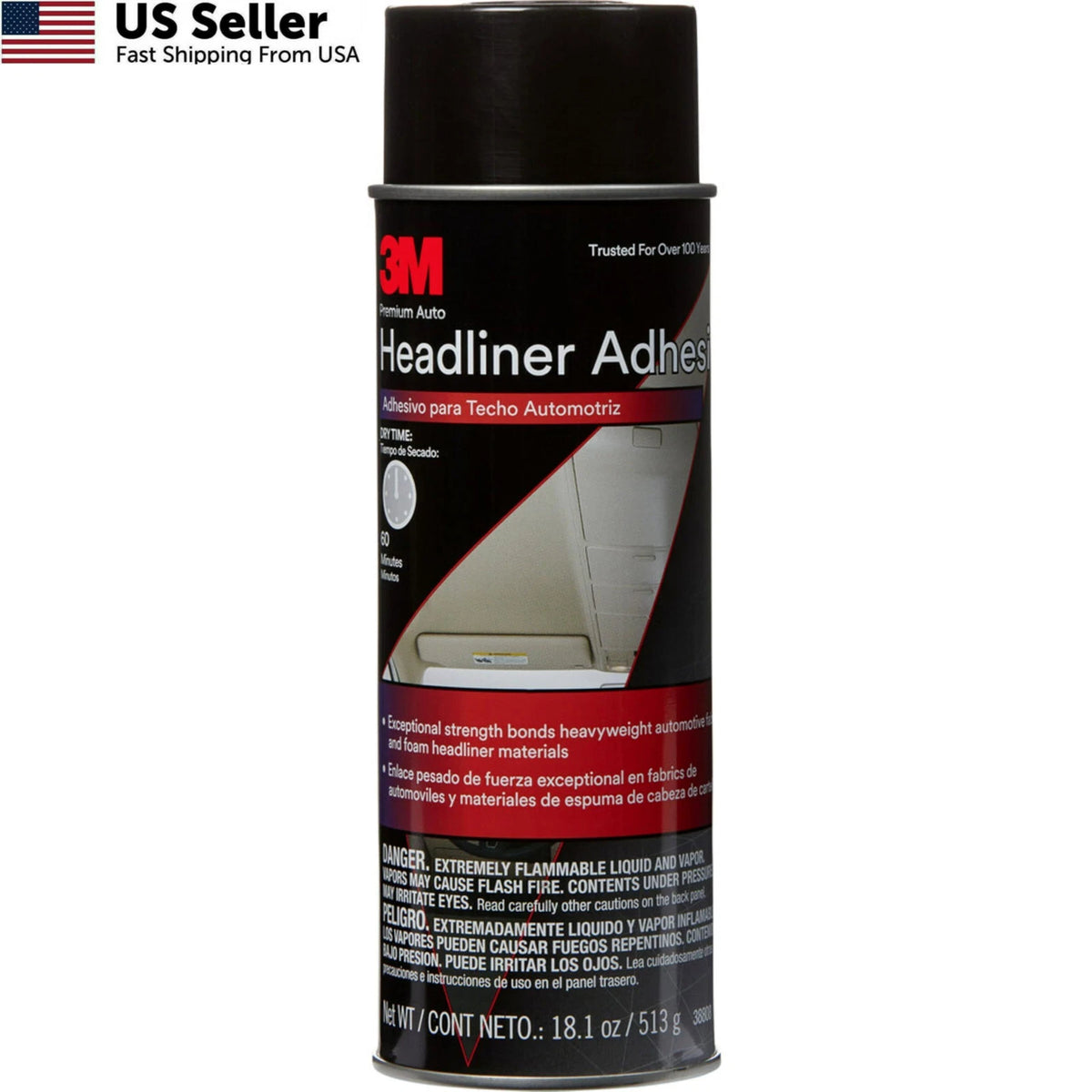 2X 3M Headliner & Fabric Adhesive 18.1 oz Aerosol Can