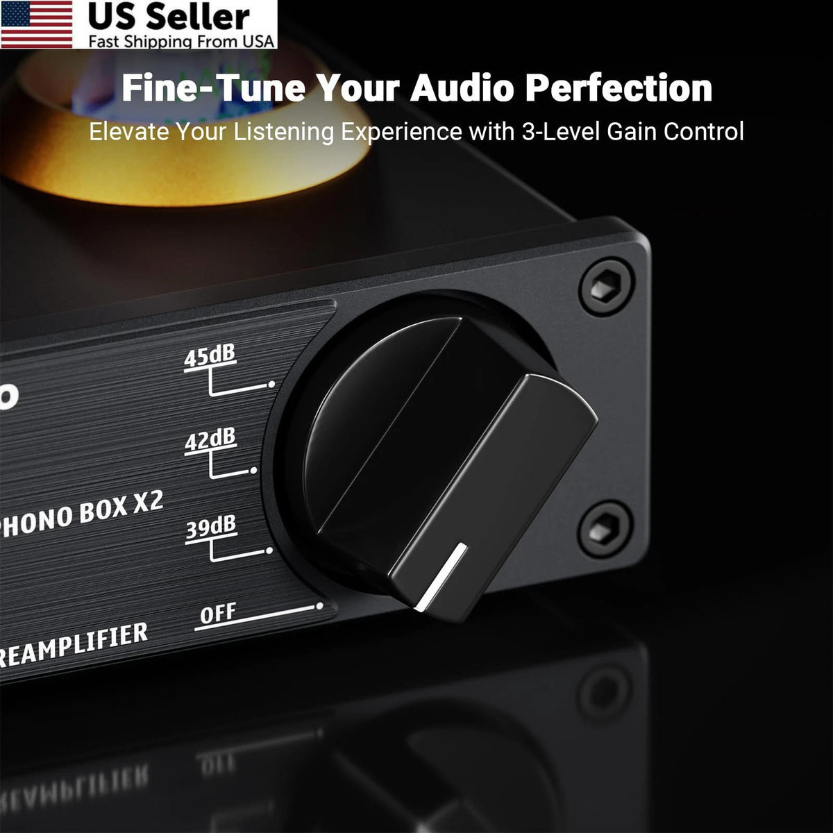 Fosi Audio Box X2 Phono Preamp for Mini Stereo Hi-Fi