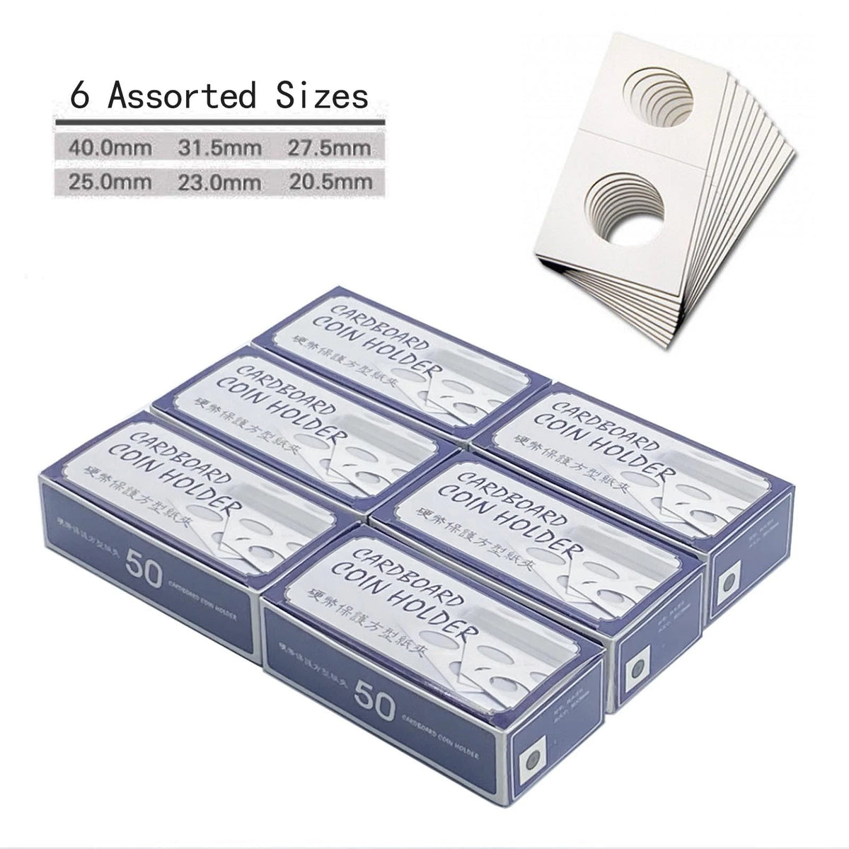 300 Pcs Cardboard Coin Flips Assorted Sizes (2" - 6")