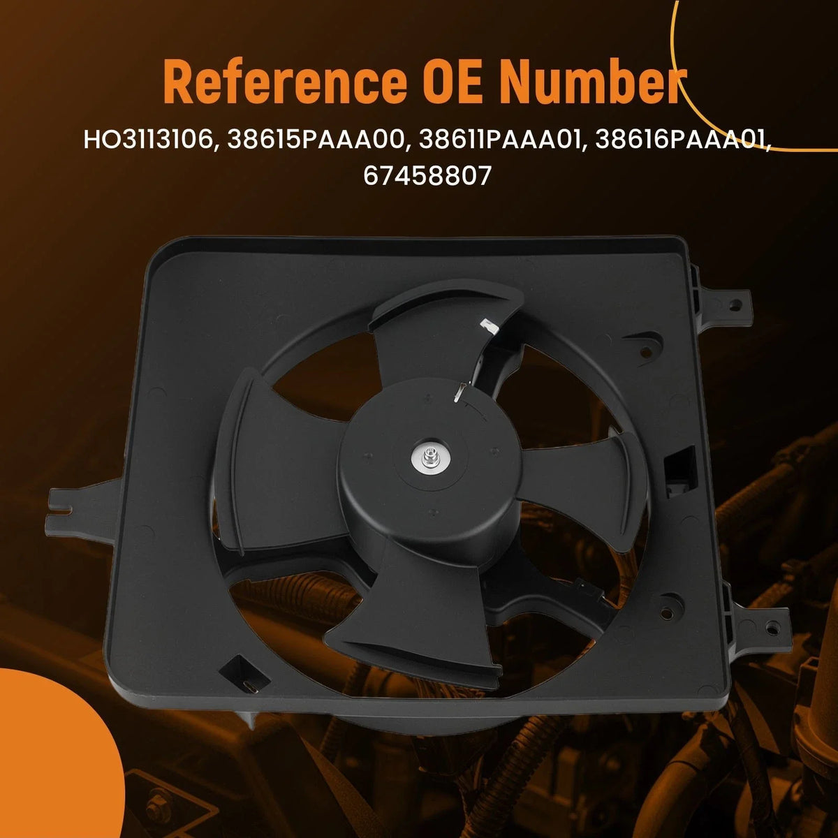 Right Electric Radiator Cooling Fan for Honda Accord L4 2.3L (1998–2002) 67458807