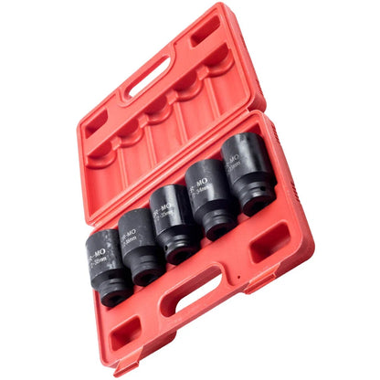 Set of 5 Deep Spindle Axle Nut Sockets for (33, 34, 35, 36, 38mm)
