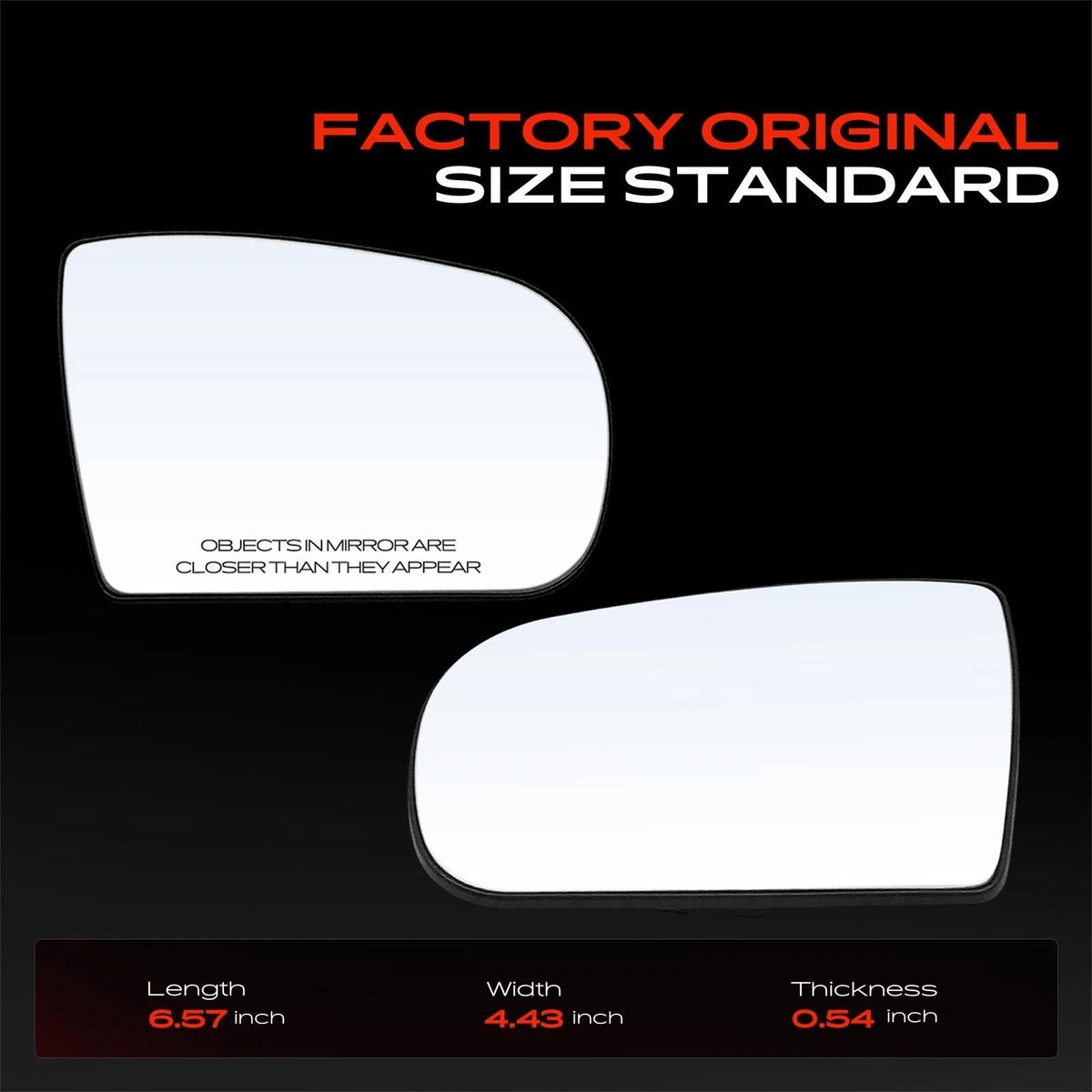 2X Power Mirror Glass with Heated for Mercedes-Benz E320 E430 (2000–2003) - 2108100721, 2108100821, MB1324111, MB1325111