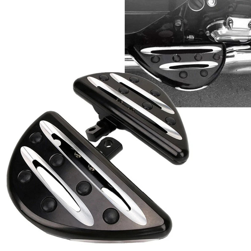 CNC Rear Passenger Floorboards Foot Pegs for Harley Road Street Glide (1993–2023)