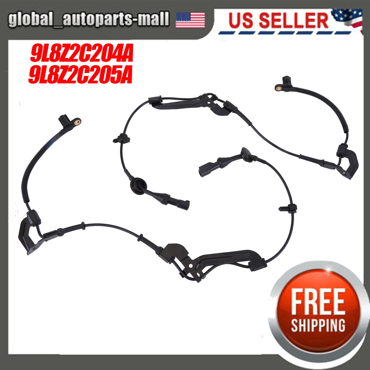 ABS Speed Sensor Set for Ford Escape (2009–2012) 9L8Z2C204A, 9L8Z2C205A
