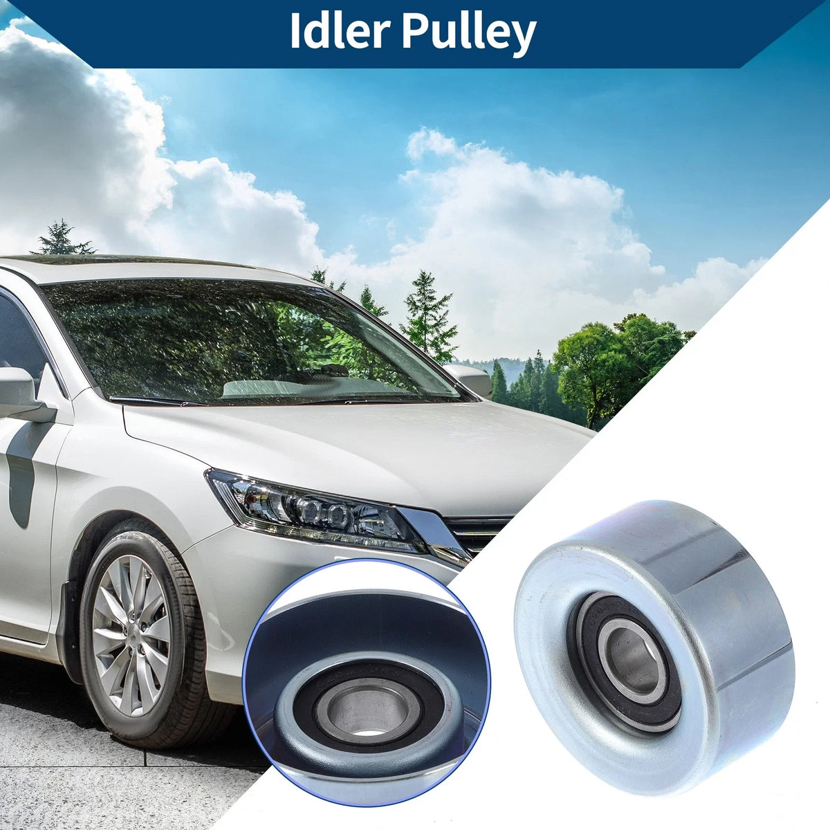 Drive Belt Idler Pulley for Honda Civic (2006) No. 31170RNAA01 1 Pc