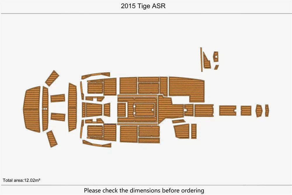 EVA Foam Teak Deck Flooring Mat for Tige ASR (2015)