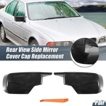 Carbon Fiber M4-Style Rearview Mirror Cover for BMW E39 E46 325i 328i (1998–2005)