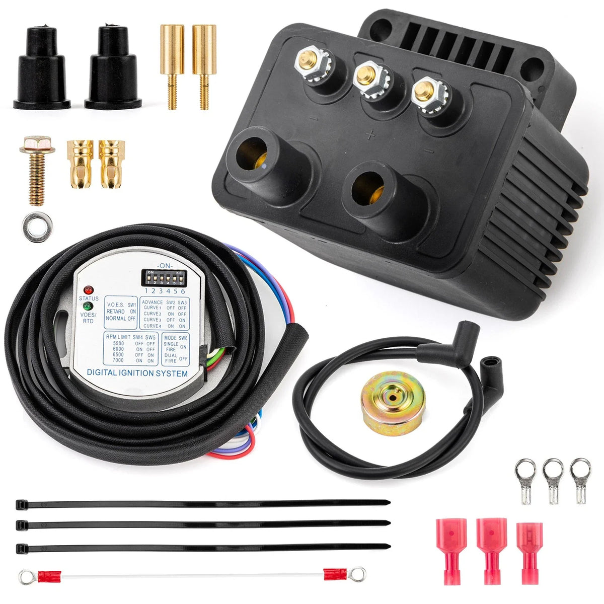 Programmable Single Fire Ignition Kit for Harley Shovelhead EVO Big Twin XL (1970–1999)