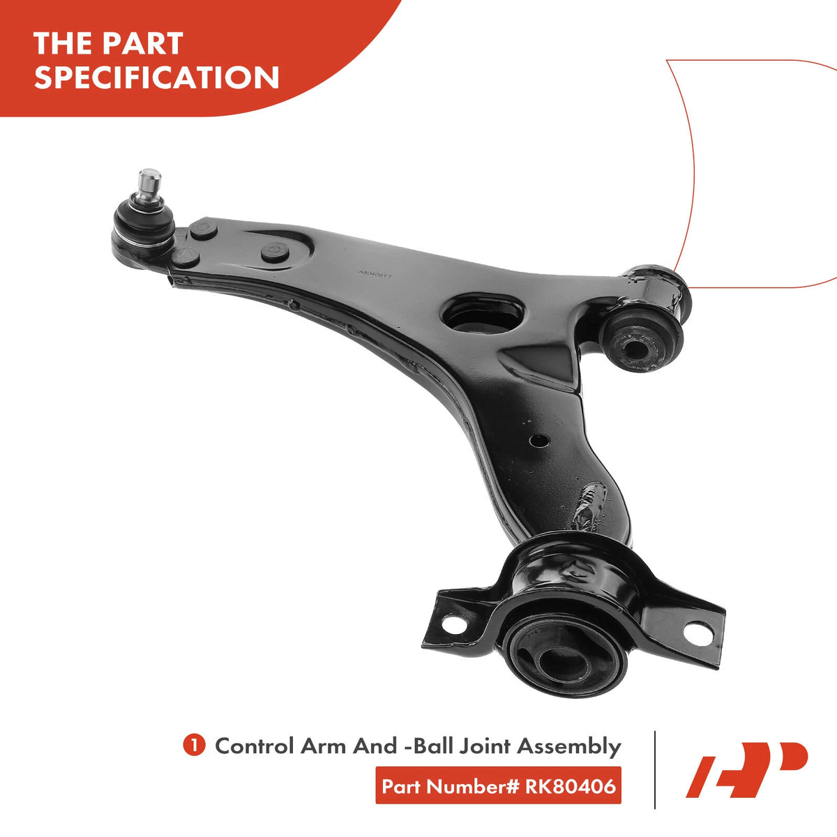 Set of 4 Front Lower Control Arm Ball Joints for Ford Focus (2000–2004) 1073215, 1090738, 6S4Z3079AA, 7S4Z3079A