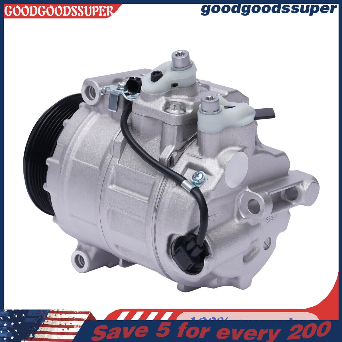 A/C Compressor & Clutch for Mercedes-Benz GL/ML/R320 350 2000–2012 (6512217, 6512461, CO 10807JC)