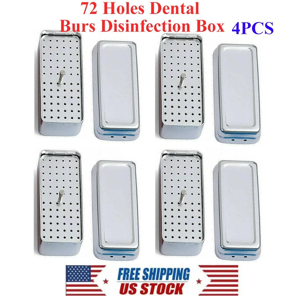 4x Dental FG Bur Endo File Holder Stand Autoclave Disinfection Case Box