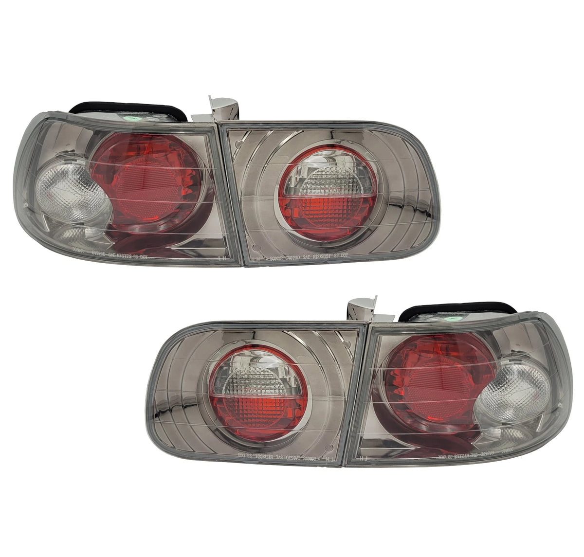 Gunmetal Tail Lights for Honda Civic Hatchback (1992–1995) NTR627CB