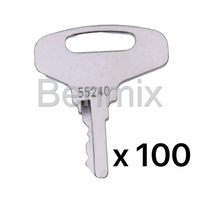 100Pcs Ignition Key 55240 for Kubota B&GL Series (Heavy Equipment)