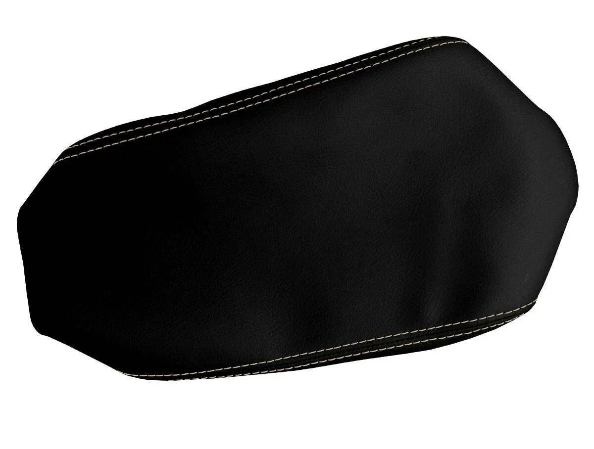 Leather Console Lid Armrest Cover for Jeep Grand Cherokee (1999–2004) Beige Stitch