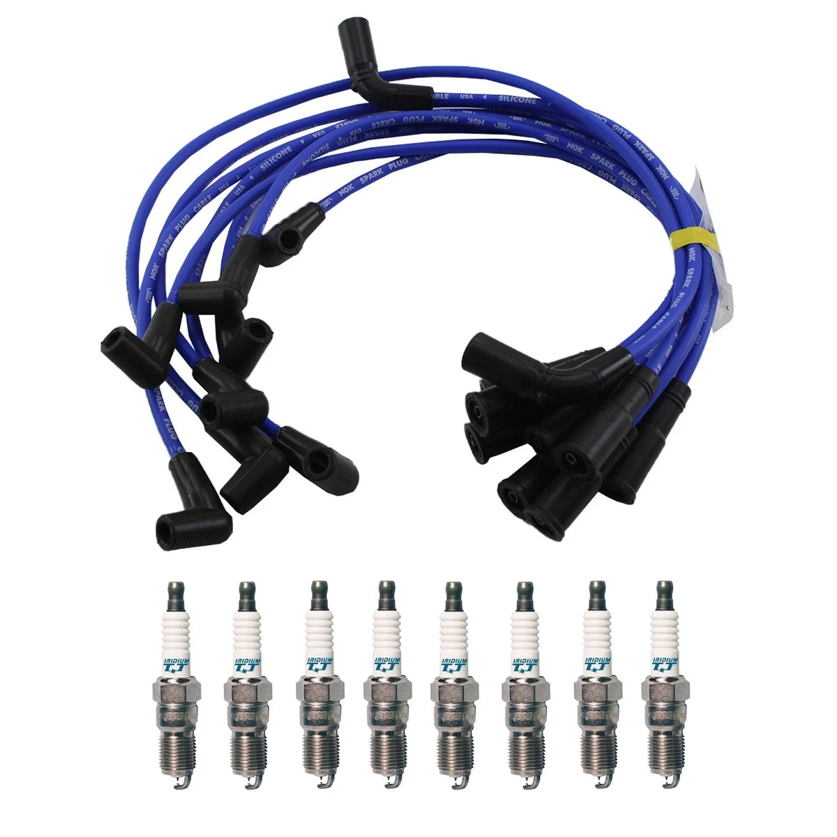 Set of 8 NGK 7mm Wire Set & Denso Iridium Spark Plugs for C1500 P3500 Tahoe (1995–1999)