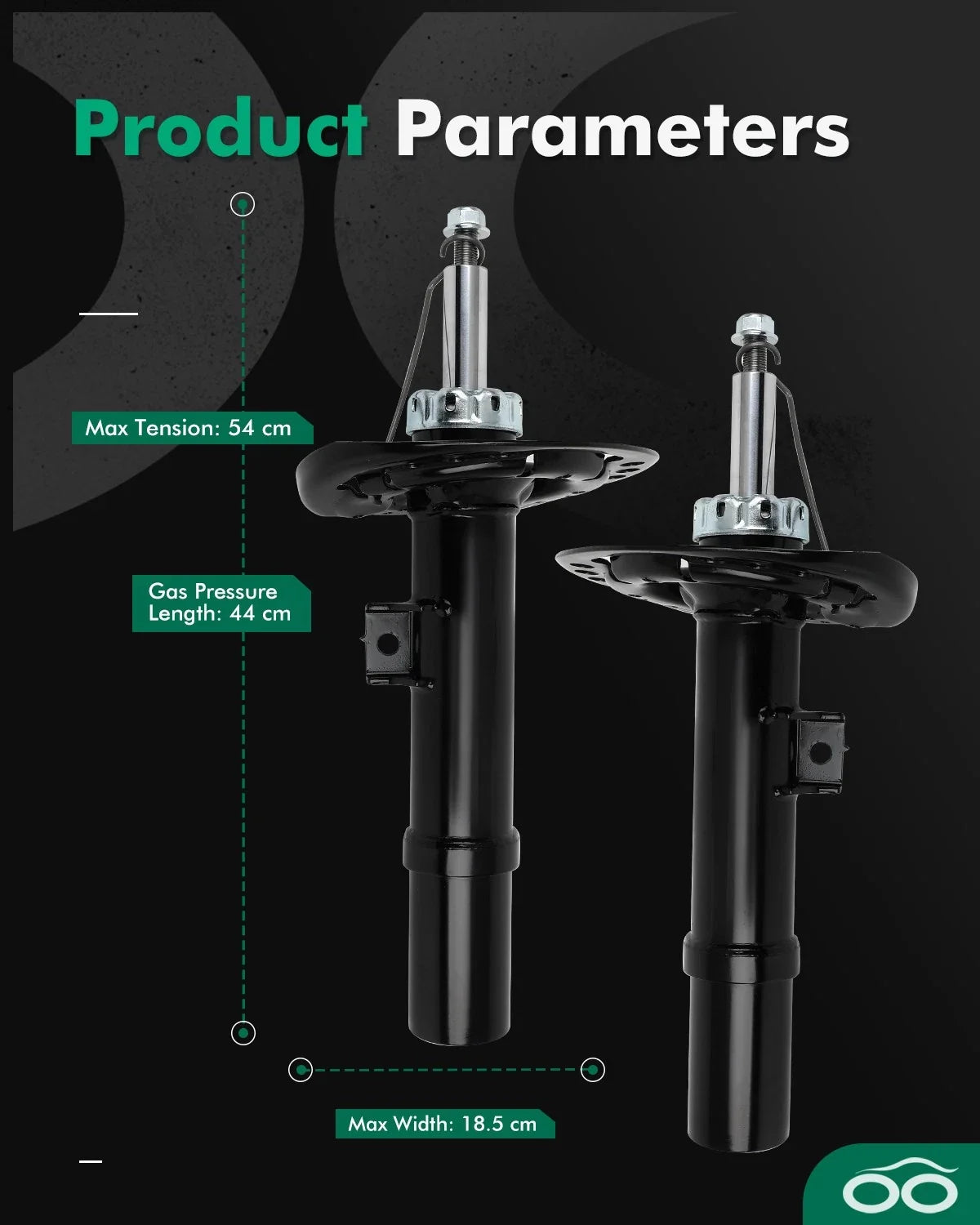 Pair Front Shock Absorber Struts for Honda Civic (2016–2021) & Insight (2019–2022)