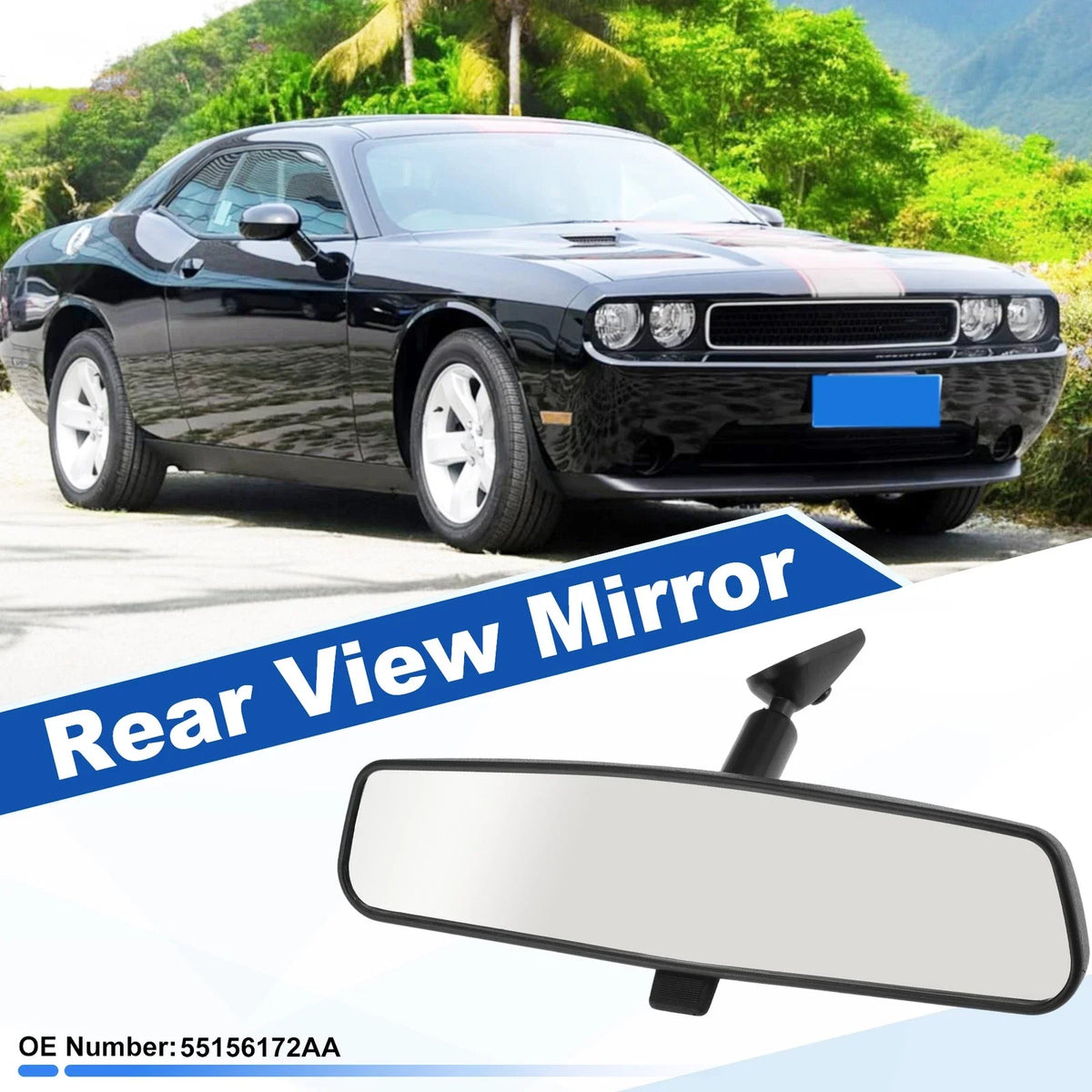 Interior Rearview Mirror for Jeep Wrangler (2001–2017) 55156172AA