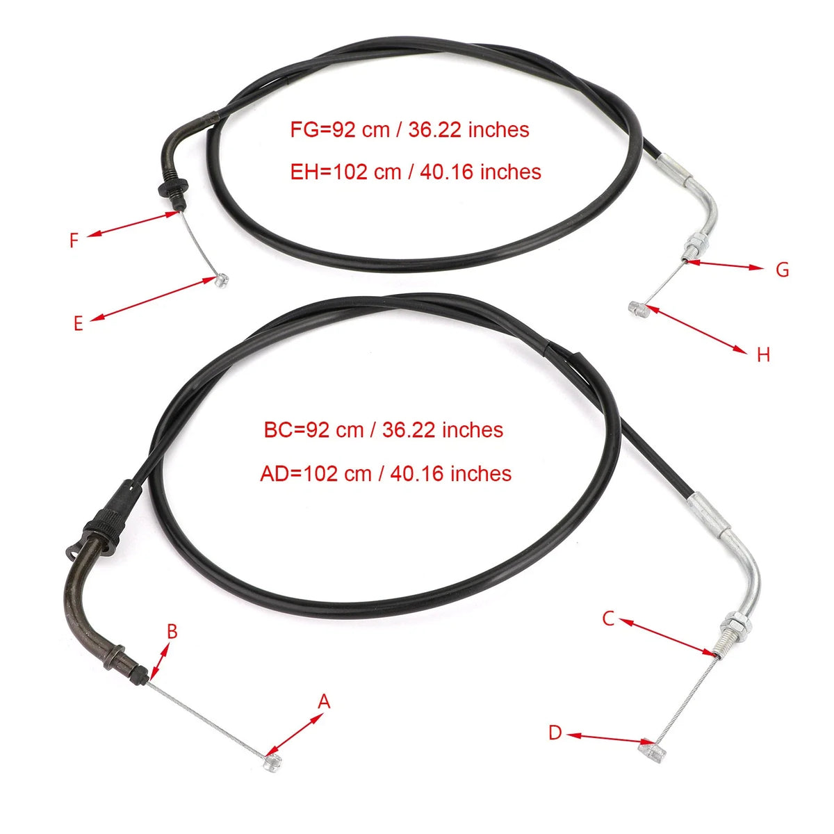 Throttle Cable Wires for Yamaha XVS1100 Drag Star (1999–2003) 5PB-26311-10