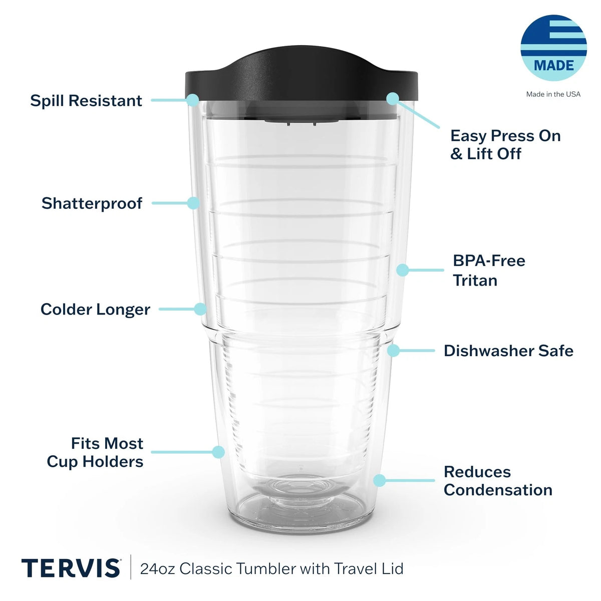 24 oz Tervis Dog Therapy Tumbler with Wrap and Brown Lid