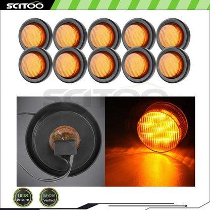 10PCS Amber Side Marker Clearance Lights for Kenworth T2000 (1997–2008)
