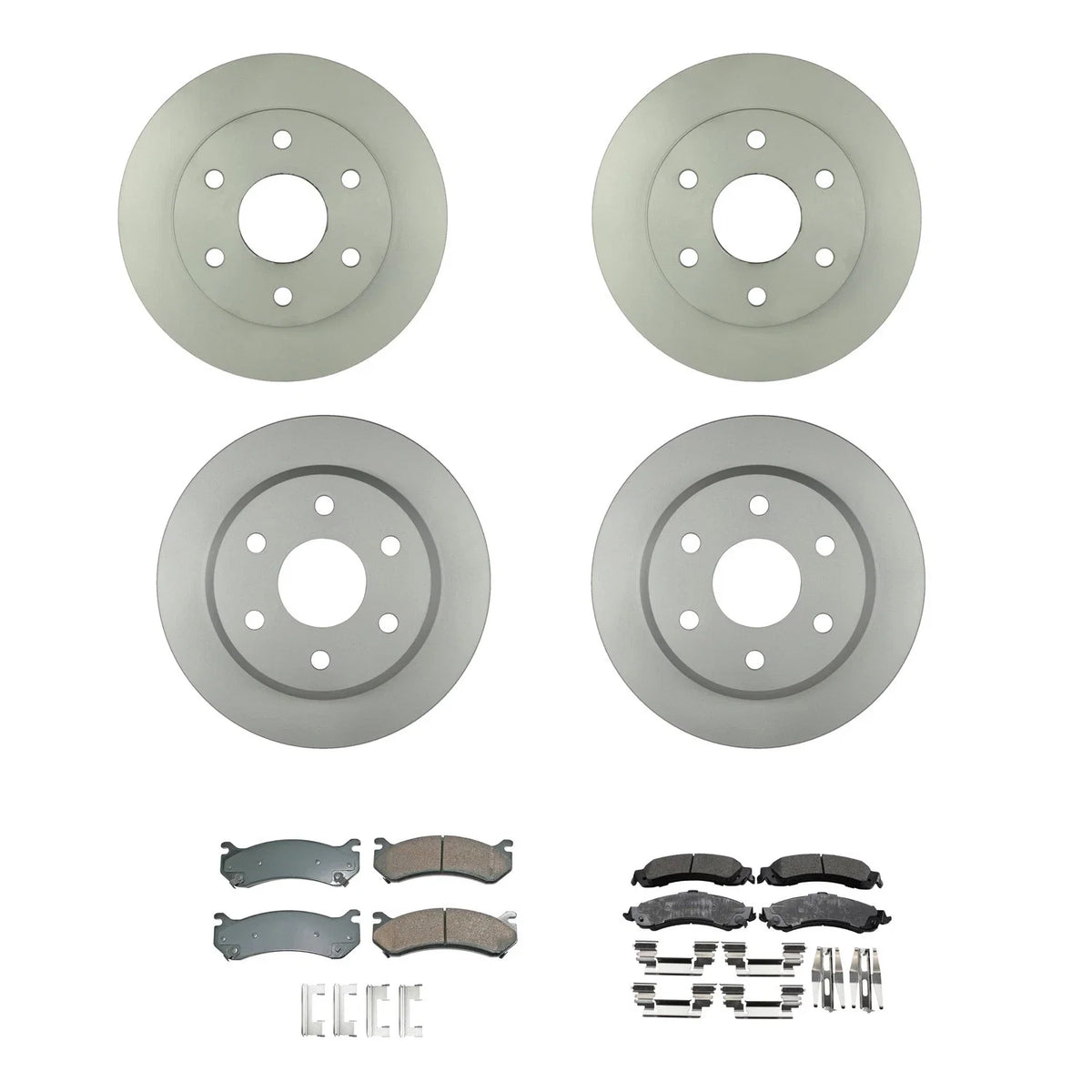 Brake Rotor & Akebono ProACT Ceramic Pad Kit for Chevrolet Suburban 1500