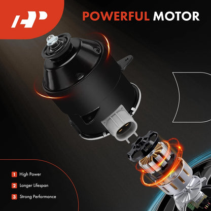 Radiator Fan Cooling Motor Left for Toyota Camry Venza Scion (2010–2017) 163630H010, 1636323010
