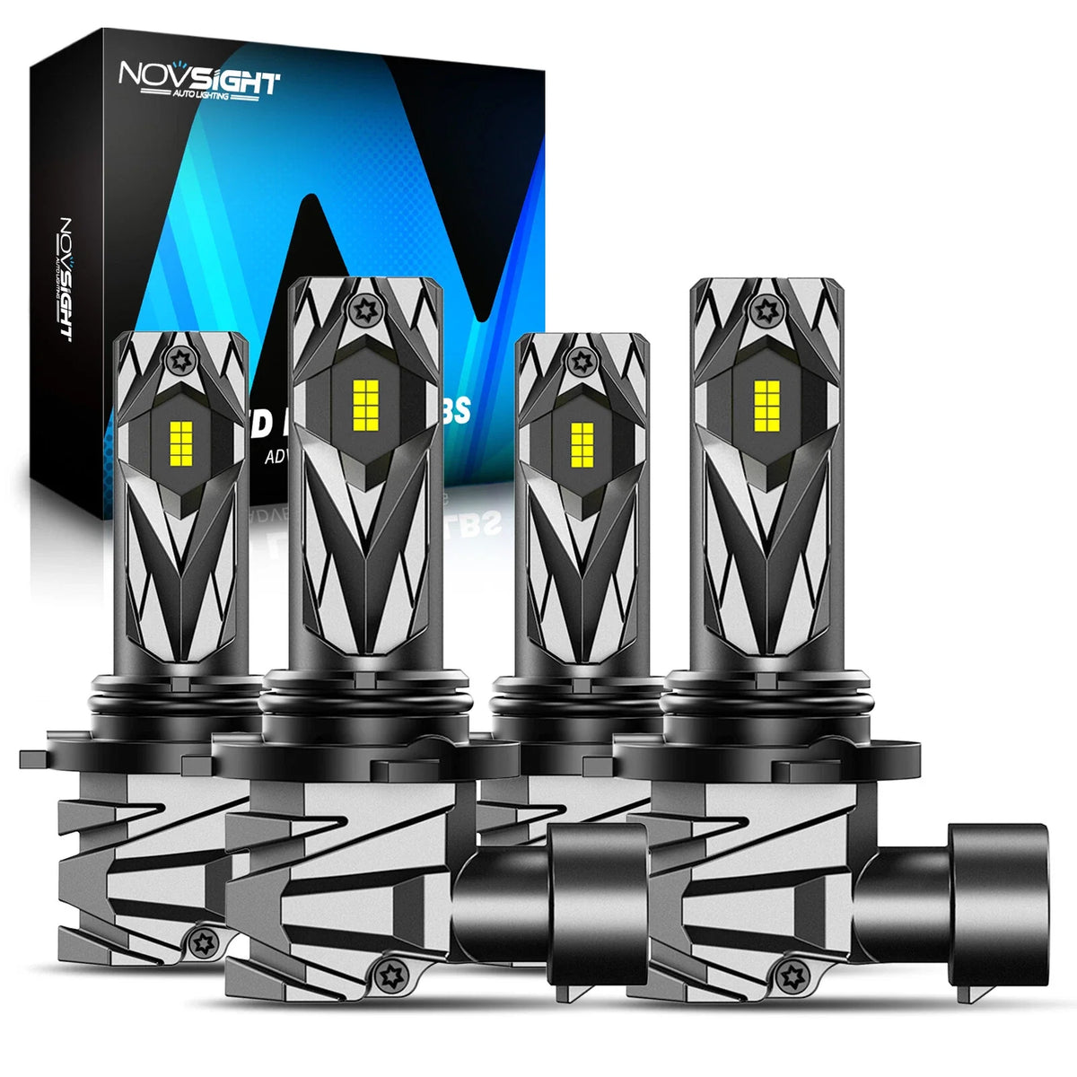 2X NOVSIGHT 9005 9006 LED Headlight Bulbs Kit 6500K 16000LM for Vehicles