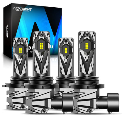 2X NOVSIGHT 9005 9006 LED Headlight Bulbs Kit 6500K 16000LM for Vehicles