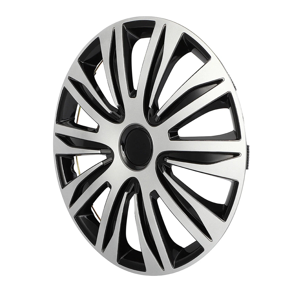Set of 4 Wheel Covers for R17 Tire & Rim (Black & Silver)