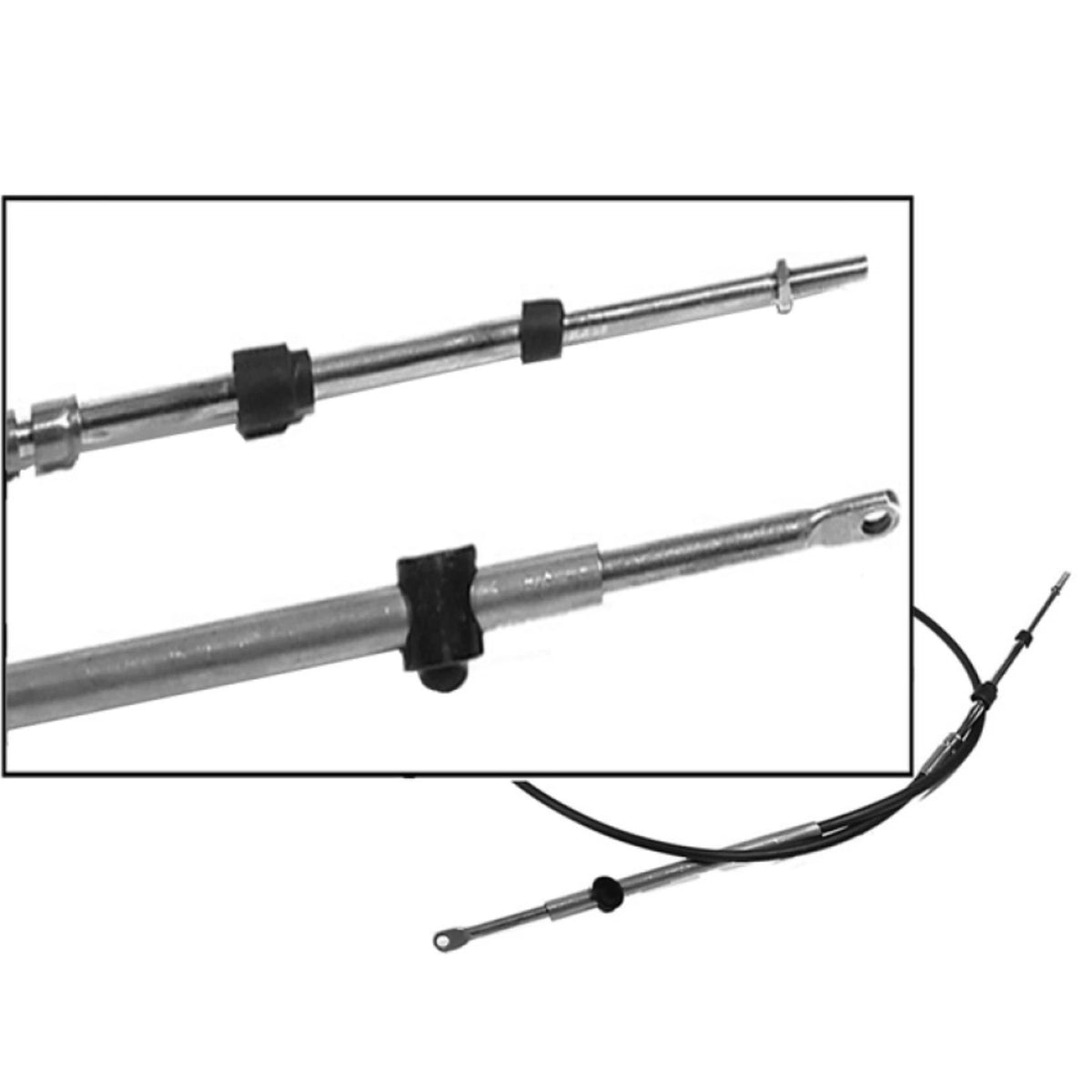 Throttle and Shaft Cables for Mercury (15 FT, 8M0085976)