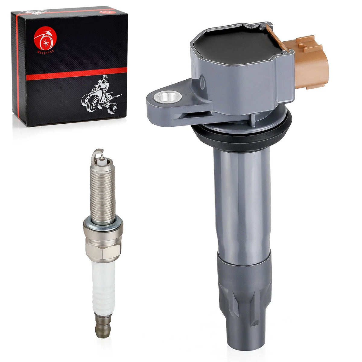 Ignition Coil & Iridium Spark Plug for Can-Am Maverick X3 Turbo RR (2020–2022) 420666145, 415130363, 715900492