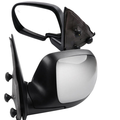 Pair Chrome Heated Power Mirrors for Chevy Silverado 1500/2500, GMC Sierra (1999–2002)