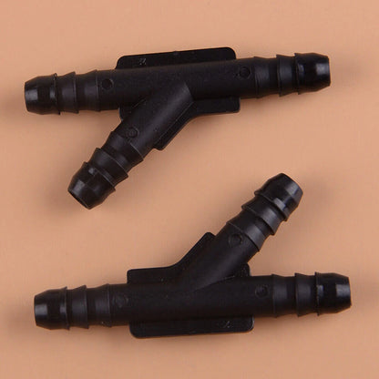 4Pc 1/4" 6mm 3-Way Fuel Line Connector Fitting for Automotive