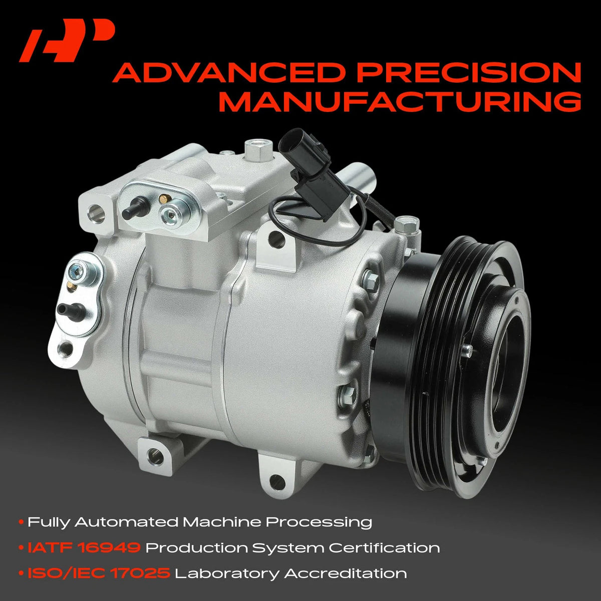 A/C Compressor with Clutch for Kia Rio Rio5 (2006–2011) 977011G010, 977011G000, 98371