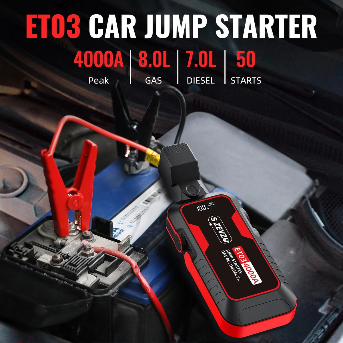 4000A Car Jump Starter for ET03