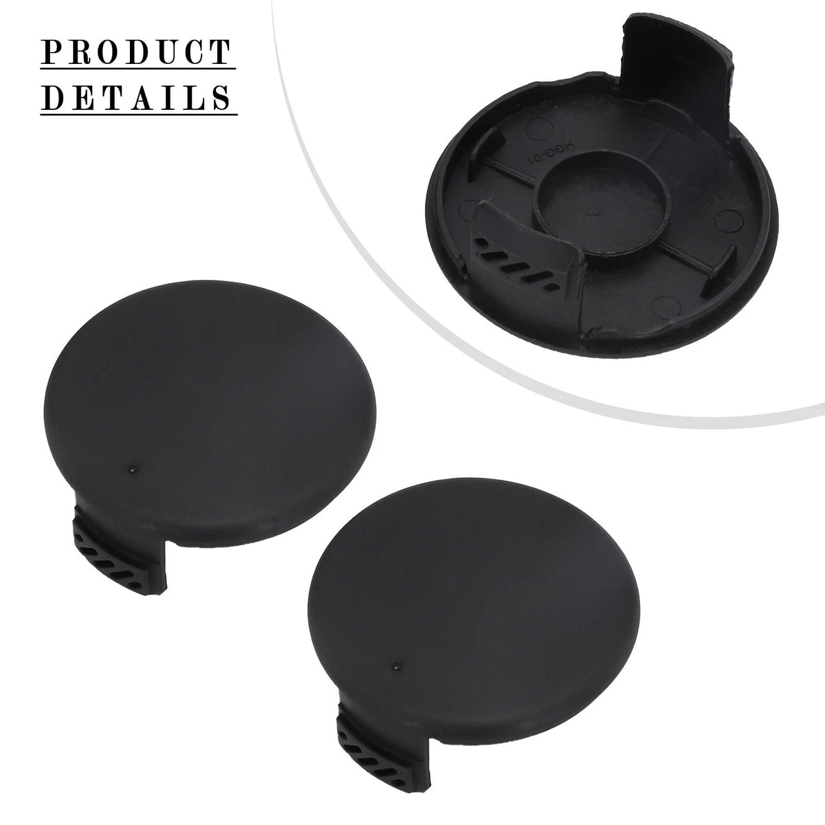2X Black Grass Eater Spool Cap Cover for Hyper Tough Trimmer (HT19-401-003-06)