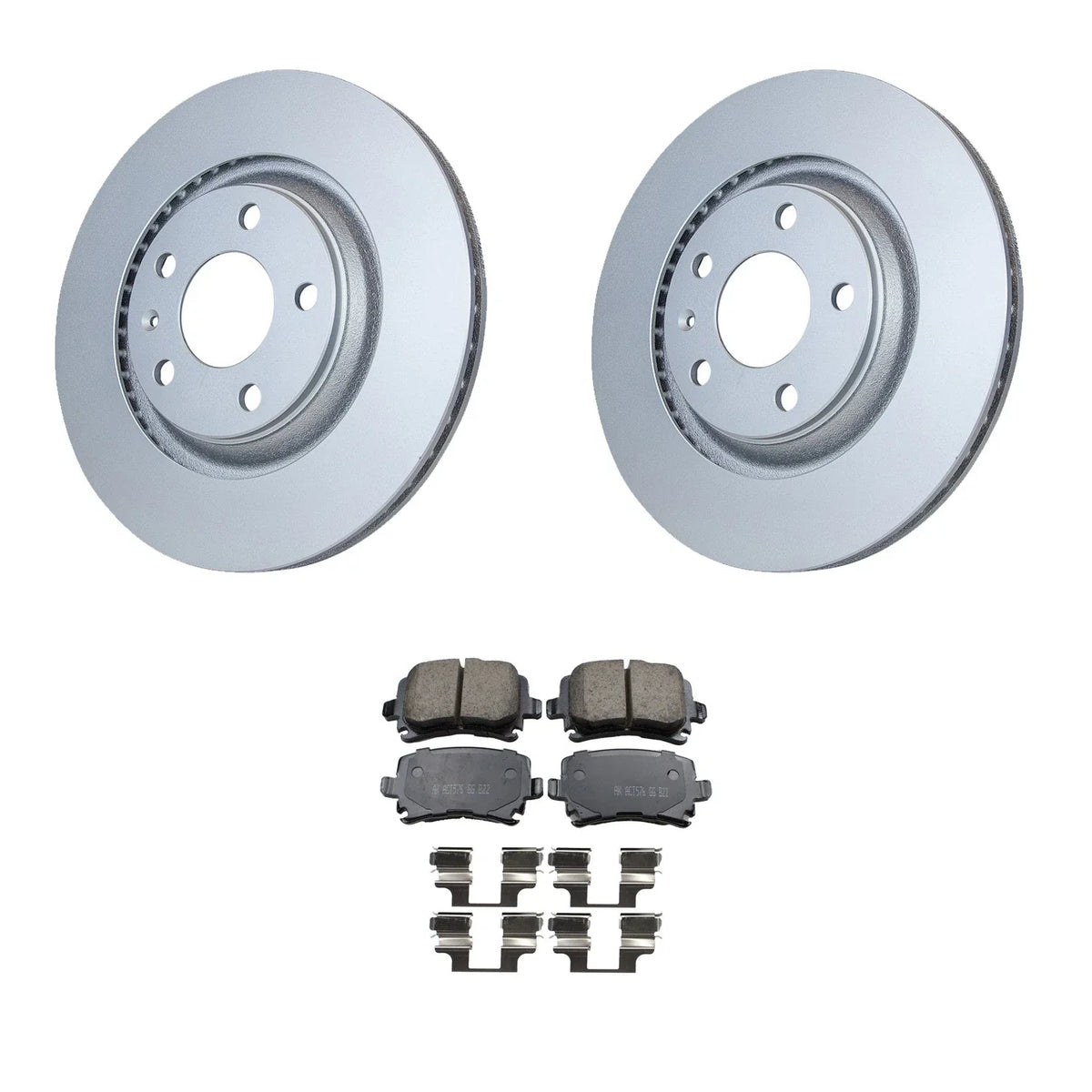 Hella Rear Rotors & Akebono EURO Ceramic Disc Brake Pads Kit for Audi S4 (2005–2009)
