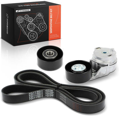 3X Serpentine Belt Drive Component Kit for Chevy Colorado (2004–2012)