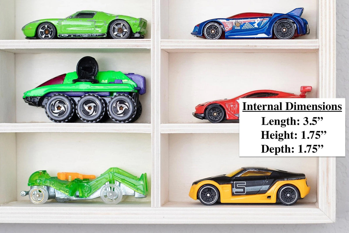 Wooden Car Display Shelf for Rustic Decor (19.25" x 19.5" x 1.8")