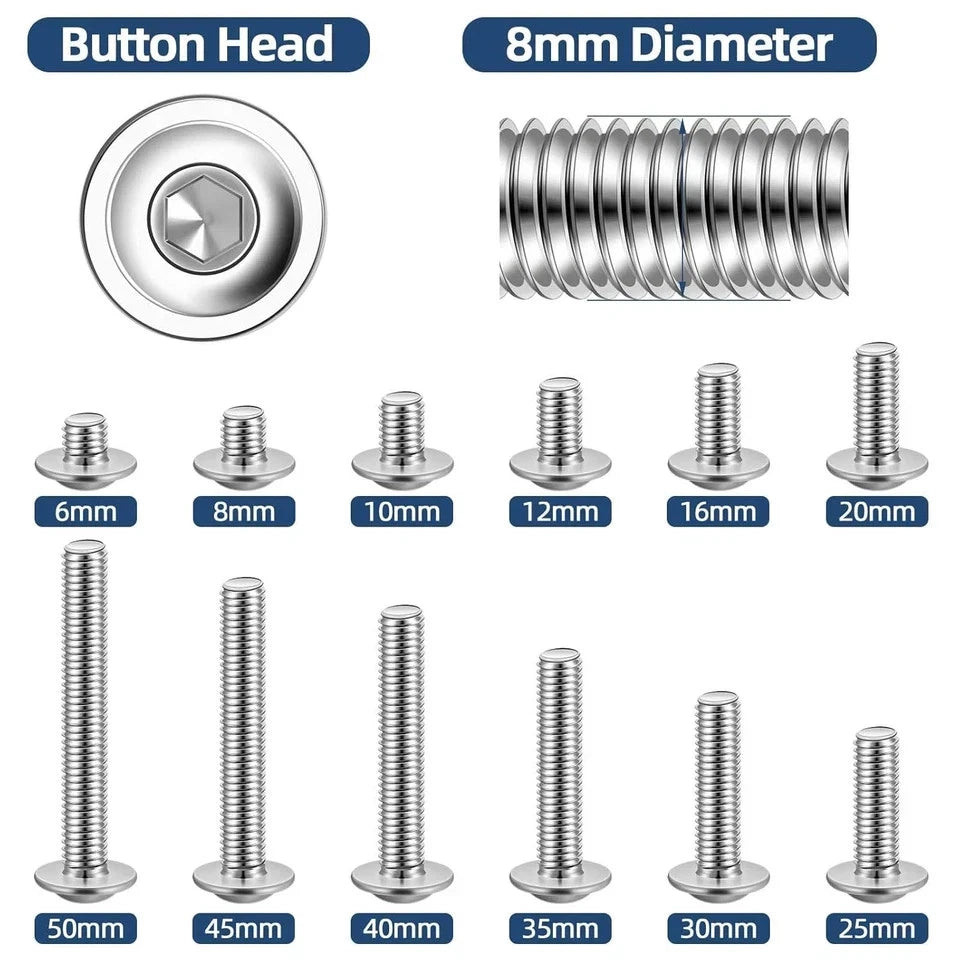 M8-1.25 Flanged Button Head Socket Cap Screws for Automotive