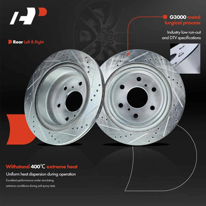 Drilled Rotors for Chevrolet Silverado 1500 GMC Sierra 1500 Yukon (2007–2018)