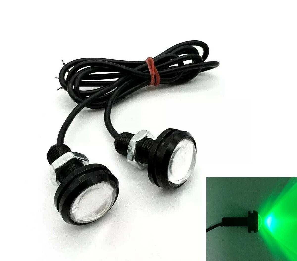 LED Clearance Marker Light 3 4in Round Green Front for Trailer RV (2001–2010)