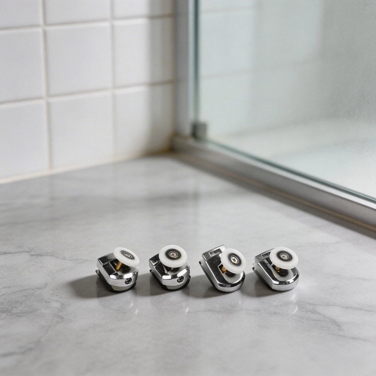 4X Zinc Alloy Shower Door Rollers for Home Tool (25mm Wheel)