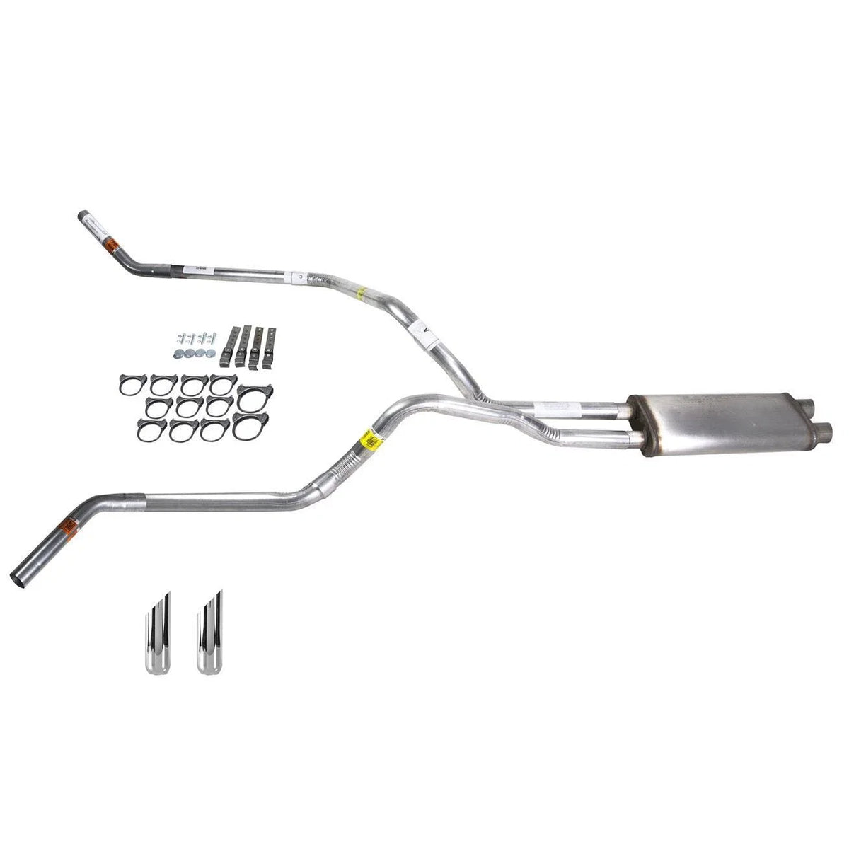 Dual Exhaust Muffler Pipe for Titan 04-05 (2.5", Stainless, SW Tip)