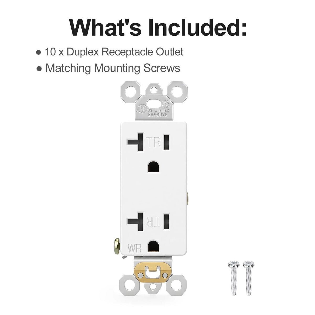 20A 125V Tamper/Weather Resistant Duplex Outlet for