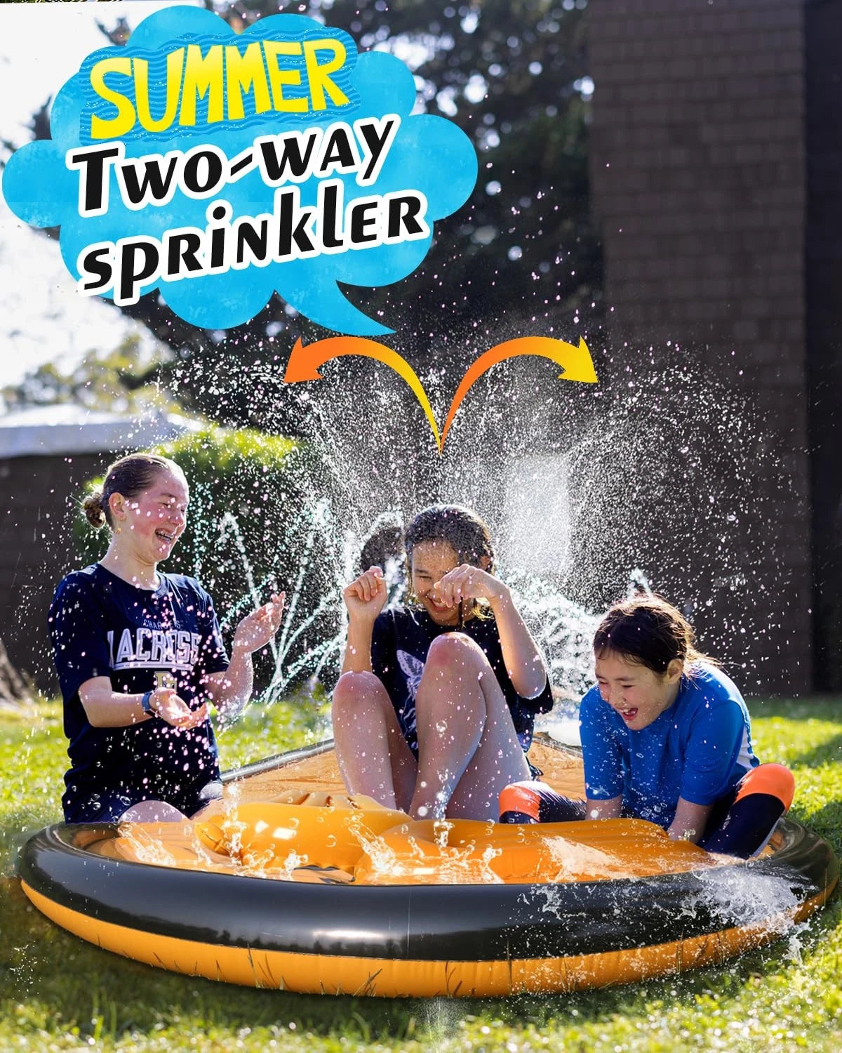 22ft Double Lane Slip Water Slide for Kids & Adults - Orange