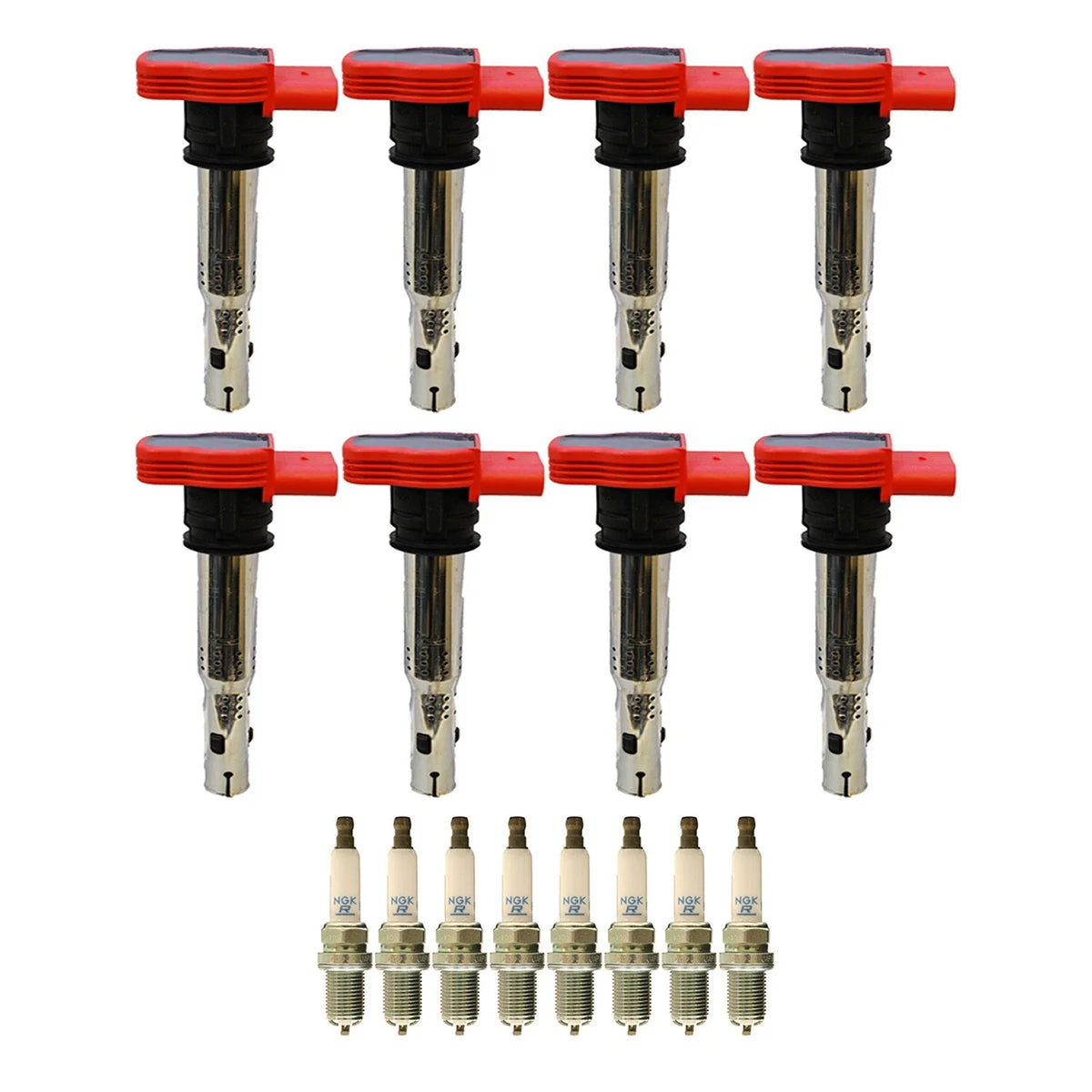 Set of 8 Ignition Coils & Spark Plugs for Audi R8 4.2 V8 (2007–2015)