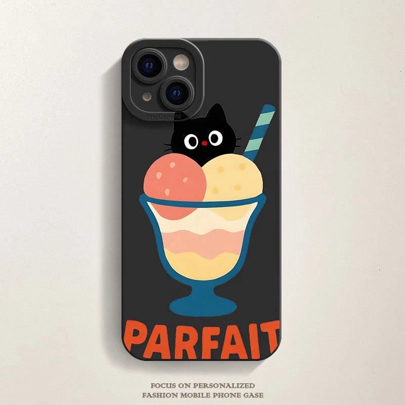 Colorful Ice Cream Sundae Protective Case for iPhone 11–17