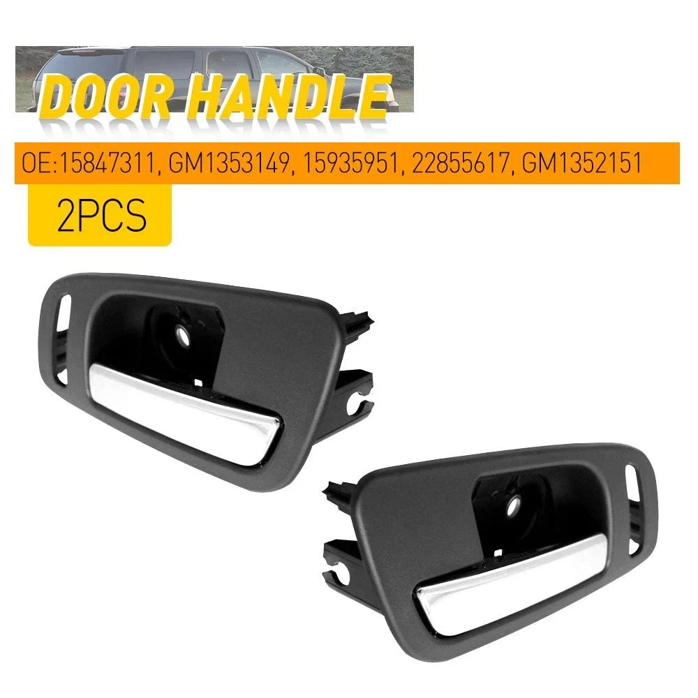 Set of 2 Interior Door Handles for Chevy Avalanche (2007–2013) Chrome