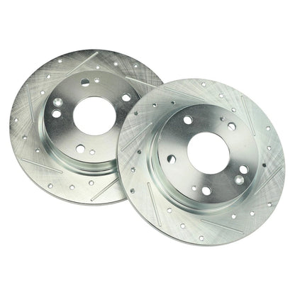 2X Brake Disc and Pad Kits Rear for Honda Civic (2016–2017, 2019–2023) - 18098562, S12140089, BR90146001
